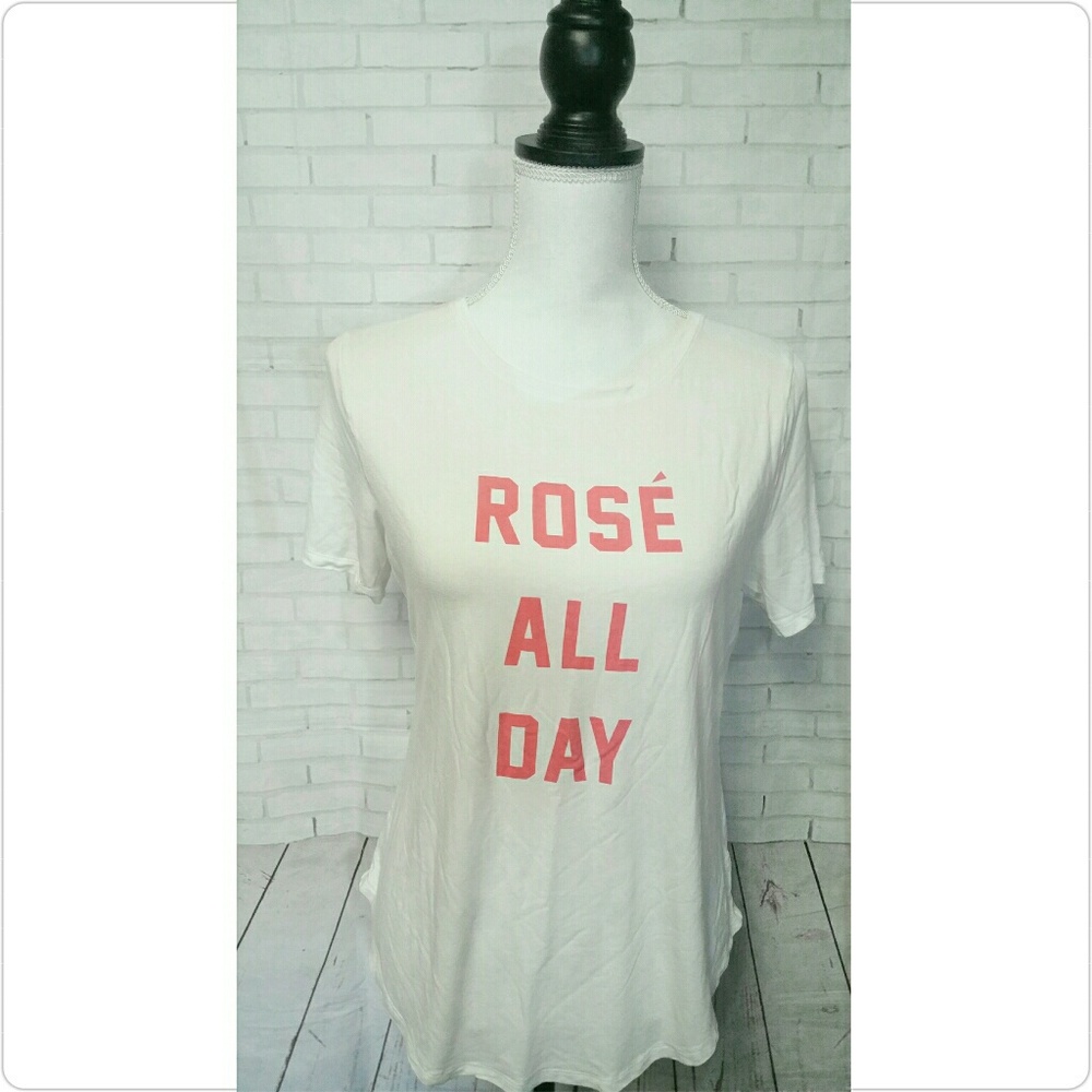 Old Navy Women's Graphic "Rosè" Tee Shirt Sz M
